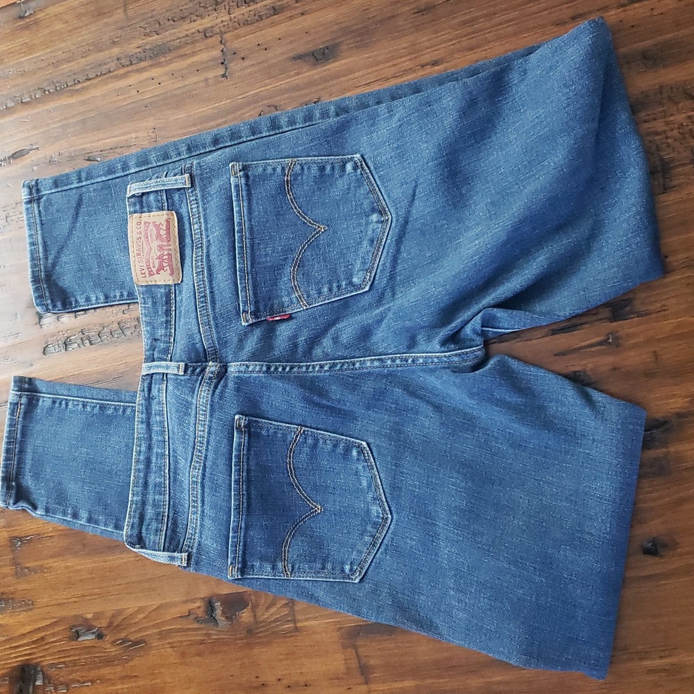 Levi's 721 High Rise Skinny Ripped Distressed Blue Jeans Size W28 L30 - Picture 3 of 14